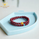 Bailuoqi Xiangxi original mineral cinnabar bracelet for women multi-circle beeswax beaded turquoise transfer bead bracelet beads 6mm