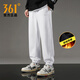 361 Men's sports pants for autumn and winter new style plus velvet warm knitted trousers for men loose cuffed casual sports pants original color gray 3XL 190/92A recommended 180-200Jin Jin equals 0.5 kg