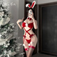 Christmas outfit bunny suit COS suit velvet tube top three-point uniform for women new pure desire shirt three-point bunny girl (including headband + neck ring + three-point jumpsuit) one size
