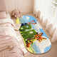 Dense velvet bedside blanket bedroom cartoon bedside carpet Zootopia machine washable plush flocking texture floor mat Zootopia Blue Sky 60cm*140cm
