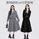 Age-reducing college style formal occasion suit skirt formal college student teaching interview speech defense suit two-piece suit four-button_black suit + blue shirt + skirt_free belt S
