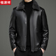Hengyuanxiang Men's Leather Jacket with Velvet and Thickened Winter Fur All-in-one Removable Liner Dad Thickened Leather Jacket Jacket Black M 170 Recommended 95-115Jin Jin is equal to 0.5kg