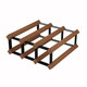 The middle shopkeeper's light luxury red wine rack and wine storage. Diamond-shaped sapele wood wine rack. Simple and modern hundred-grid wine cellar design. 5X2 grid square-235mm-sapele wood.