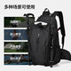 Hiking bag, outdoor professional backpack, trekking pole fixed, lightweight hiking bag, travel multi-functional backpack, sports bag, obsidian black (classic stain-resistant)