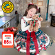 G.duck children's clothing children's Lolita princess dress girl dress autumn and winter Christmas clothing girl suit first-year New Year's greetings bottoming shirt 90 size 1~2 years old 80-90cm
