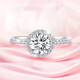 DR Moissanite Diamond Ring One Carat Princess Bag Wedding Ring Proposal Confession Birthday Valentine's Day Gift for Girlfriend Princess Round Bag 1 Carat Live/Closed