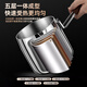 CKZSU imported quality 316 stainless steel fryer from Japan, heightened and deepened fryer, filter-saving fryer, double-ear model 316 deepened fryer 1cm 3.5L