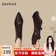 Daphne high-heeled short boots for women with thin heel and temperament autumn single boots 2025 new versatile European and American style ankle boots for women brown 38 (240mm) standard size
