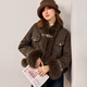 IEF/Aiyifu 2025 winter new style French elegant and decent commuting style design frosted leather down jacket coffee 1 L