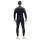 Yonsub3MM long-sleeved adult men's and women's swimwear, warm men's deep diving snorkeling suit, professional wetsuit, black gray long-sleeved S