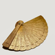 Yusenyi golden nanmu fan gloomy wood fan full of water waves ancient style summer fragrant wood fan Chinese style mini folding fan portable 16cm red oil cloud pattern 882 one thing one shot daily use fan