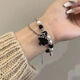 Black and White Ghost Bracelet Girlfriend Couple Student Niche High-end Versatile Sweet and Cool Sister Bracelet Birthday Gift White and Black Ghost Bracelet 2 AS-316+AS-317