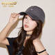 MONZO international first-line brand fashion simple baseball cap women's brown pure cotton peaked cap small soft top wide brim hat gray one size (55-61cm) adjustable