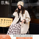 Xiangying Lapel Windbreaker Women's Mid-Length 2025 Autumn New Lyocell Contrast Color Stitching Small Casual Jacket Camel M