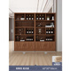 Zhong Zhang Gui solid wood ecological board wine cabinet wall-mounted living room storage display cabinet commercial wine rack 2024 new home new Chinese style door-to-door delivery combination model-increased pitch 60cm+60c