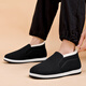 KINGXIAOJING old Beijing cloth shoes men's winter plus velvet warm wool 2025 autumn new thick cotton shoes for the elderly wool style wear-resistant black beef tendon sole 41