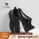 Camel Men's Shoes 2025 Autumn New Breathable Genuine Leather Soft Sole Comfortable Commuting Casual Business Sports Leather Shoes for Men G15A220076 Black 42