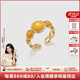 Amber Lollipop Beeswax Ring Women's Amber Open Index Finger Ring Design Anniversary Birthday Gift for Girlfriend and Wife Yellow (Blazing Sun Series)