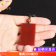 Genomanman red agate safe and sound brand pendant men's necklace square brand crystal amulet jewelry non-engraved style
