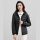 HY&CO Light Warm Down Jacket Women's Winter Short Commuting Fashion Solid Color Slim Versatile Hooded Jacket Black XL
