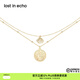 Lost in echo Chinese Valentine's Day gift Yang Zi's same original baroque pearl gold coin necklace set niche light luxury gift gold coin necklace