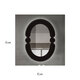 Ins style wall-mounted oval anti-fog bathroom mirror bay window countertop cosmetic mirror Nordic bedroom dressing decorative art mirror LED plug-in model 60x90cm