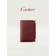 Cartier Must Series Credit Card Business Card Holder Calfskin Double C Logo Card Holder Black, Stainless Steel Decoration