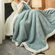 Southern Life Lamb Velvet Blanket Winter Thickened Milk Velvet Office Nap Blanket Sofa Cover Small Quilt Peninsula Blue Thickened Lamb Velvet Baby Blanket-70x100cm
