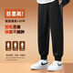 JEEP SPIRIT Jeep sweatpants men's 2025 new autumn and winter style plus velvet thickened men's trousers warm lamb velvet pants men's style