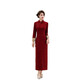 2025 new retro elegant republican style plus velvet cheongsam autumn and winter new improved temperament lady style plus velvet cheongsam 3267 3XL
