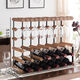 Cat Wine Rack Solid Wood Wine Glass Rack Ornament Wine Red Wine Upside Down Light Luxury Household Red Wine Rack Storage Rack Goblet Rack 6X5 Grid 300mm Depth (Sapele Wood)
