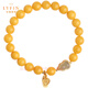La Yun Feiyin Russian material collection chicken fat yellow beeswax bracelet women's Hotan jade gourd DIY accessories bracelet animal year gift collection grade beeswax bracelet 8mm