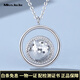 Miss JuJu pt950 platinum ring dragon scale necklace women's fashionable new platinum chain set gift for girlfriend, weight 6.3-6.5 grams, length 42+3cm