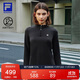 FILA official women's knitted long-sleeved shirt 2025 winter fitness sports plus velvet half-zip long T
