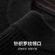 Septwolves Contains Cashmere Wool Sweater Cashmere Men's Light Luxury New Thick Round Neck Solid Color Pullover Sweater 001 (Black) M 165/84A