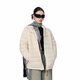 ICH MODE American retro 90 white duck down ribs down jacket women's winter light and cold-proof hooded short coat light gray M