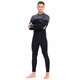 Yonsub3MM long-sleeved adult men's and women's swimwear, warm men's deep diving snorkeling suit, professional wetsuit, black gray long-sleeved S