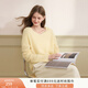 Xiangying sheep wool + cashmere v-neck sweater for women 2025 winter new inner bottoming long-sleeved sweater yellow S 155/80A/85-95Jin Jin equals 0.5 kg