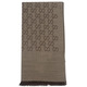 Gucci (GUCCI) Double G double-sided woven pattern, tassel shawl, wool scarf, same style for men and women, New Year gift for couples, light brown color 165904-3G646-9664