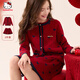 Hello Kitty girls suit children's skirt red New Year's greetings sweater autumn and winter thick big children's New Year's wear 18028 red 150