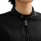 COACH FW24 Solid Color Stand Collar Zipper Long Sleeve Leather Jacket Men's Black Black L