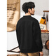 ISI Warm Autumn American Retro Heavyweight Sweater Men's Autumn Trendy Henry Collar Half Cardigan Jacket Men's Spring and Autumn Style Long Sleeve PO Black_ 350g Heavy M _ Suitable for 100-125Jin Jin equals 0.5 kg