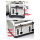 Deluxe upgraded version 4-slice toaster Toaster Toast driver 2 slices Bread machine Toaster 4 slices