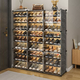 Yusenyi simple shoe rack doorway household dust transparent shoe cabinet dormitory multi-layer shoe storage artifact space-saving 3 columns 6 layers black flowers
