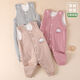Overalls children's warm men's and women's baby thickened pants for baby belly protection one-piece pure cotton spring and autumn cotton pants thin cotton S397 snap-button overalls-pink One size fits all 73 yards (14-20 Jin Jin is equal to 0.5 kg)
