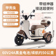 Phoenix Beetle electric car tricycle small household electric motorcycle adult leisure tricycle small electric car 500W+60V24A black gold + battery life of about 50 kilometers