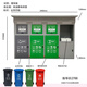 Ready-made foot-operated garbage sorting box, outdoor multi-category garbage cabinet classification, intelligent garbage pavilion factory direct sale, foot-operated garbage room (ready stock) customized