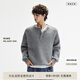 BODYDREAM BM Henry Collar Sweater Men's Seahorse Hair Lazy Pullover Casual Loose Retro Knitted Top Fashion Gray S 120Jin Jin is equal to within 0.5 kg