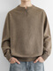Xiaohongshu's hot style simple Henry collar sweater for men in autumn and winter solid color old money style loose sweater V-neck retro floral brown M115Jin Jin is equal to 0.5kg or less, one size fits all