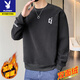 Playboy men's sweatshirt double-sided velvet 2025 autumn and winter new long-sleeved t-shirt bottoming shirt thickened warm lightweight top jacket K3703 beige double-sided velvet XL recommended 120-140Jin Jin equals 0.5 kg